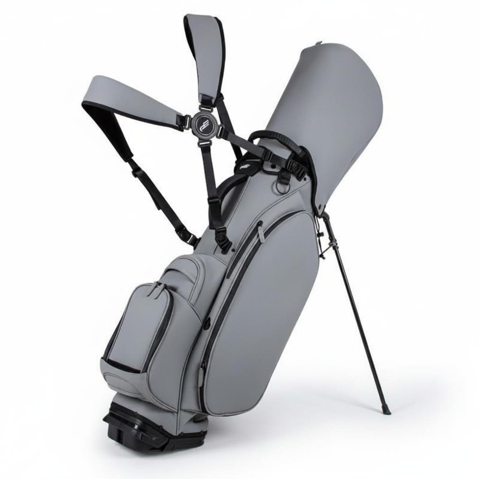 Golf-Schlägertasche mit Ständer Leicht Golf-Standtasche Isolierfach Tragbare Golftasche für Männer, Frauen, Golfplatz, Übungsplatz, Grau
