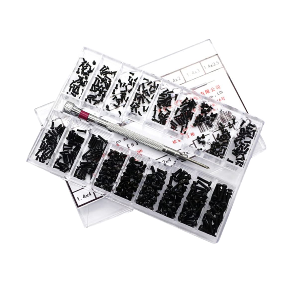 iplusmile 3stücke Teiliges Miniatur Schraubenset Für Brillen Und Präzise Countersunk Round Schrauben Stabiler Sortierbox Für Reparaturen Und -projekte