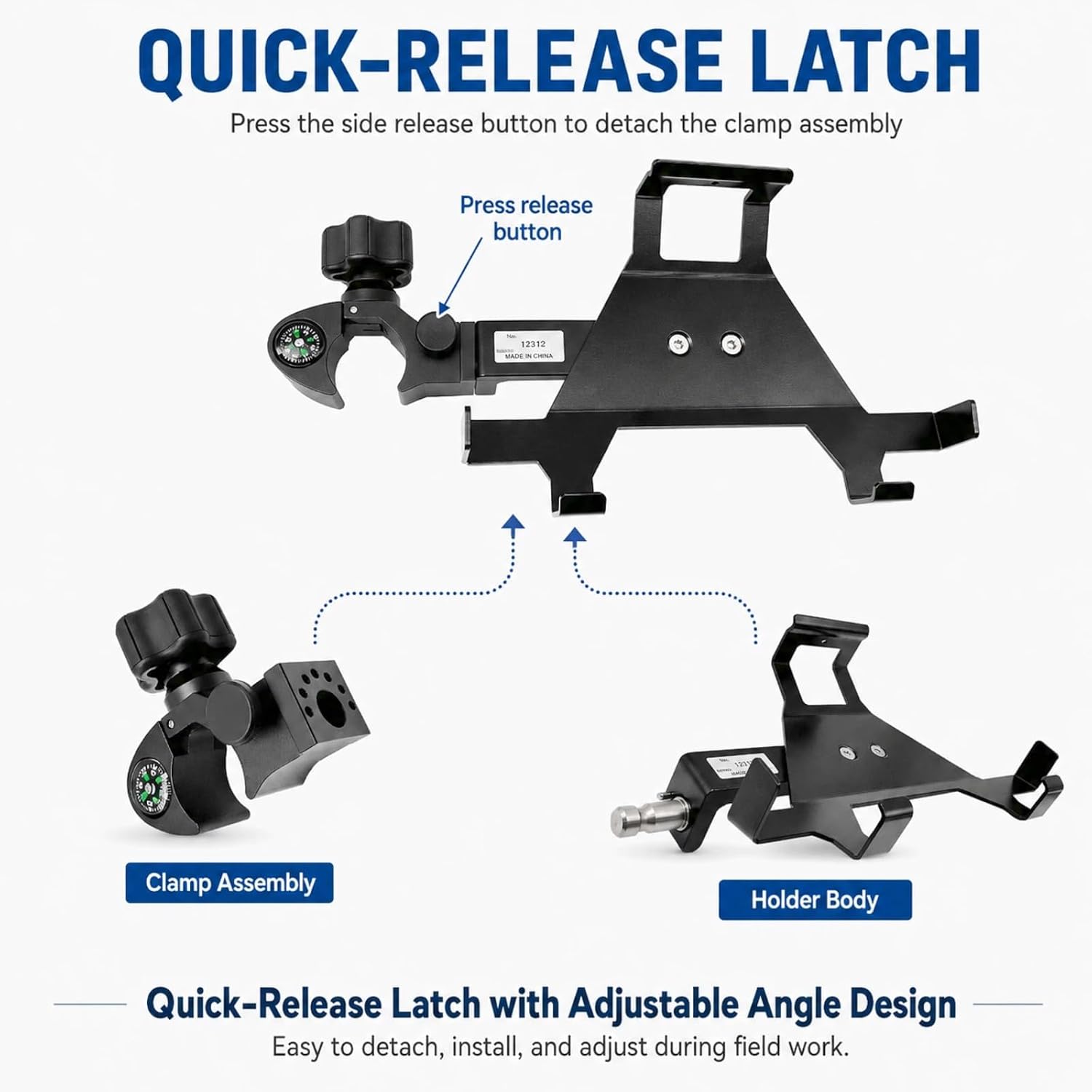 Heavy Duty Alloy TC-4 & TC-8-23 Handheld Device Holders image 3