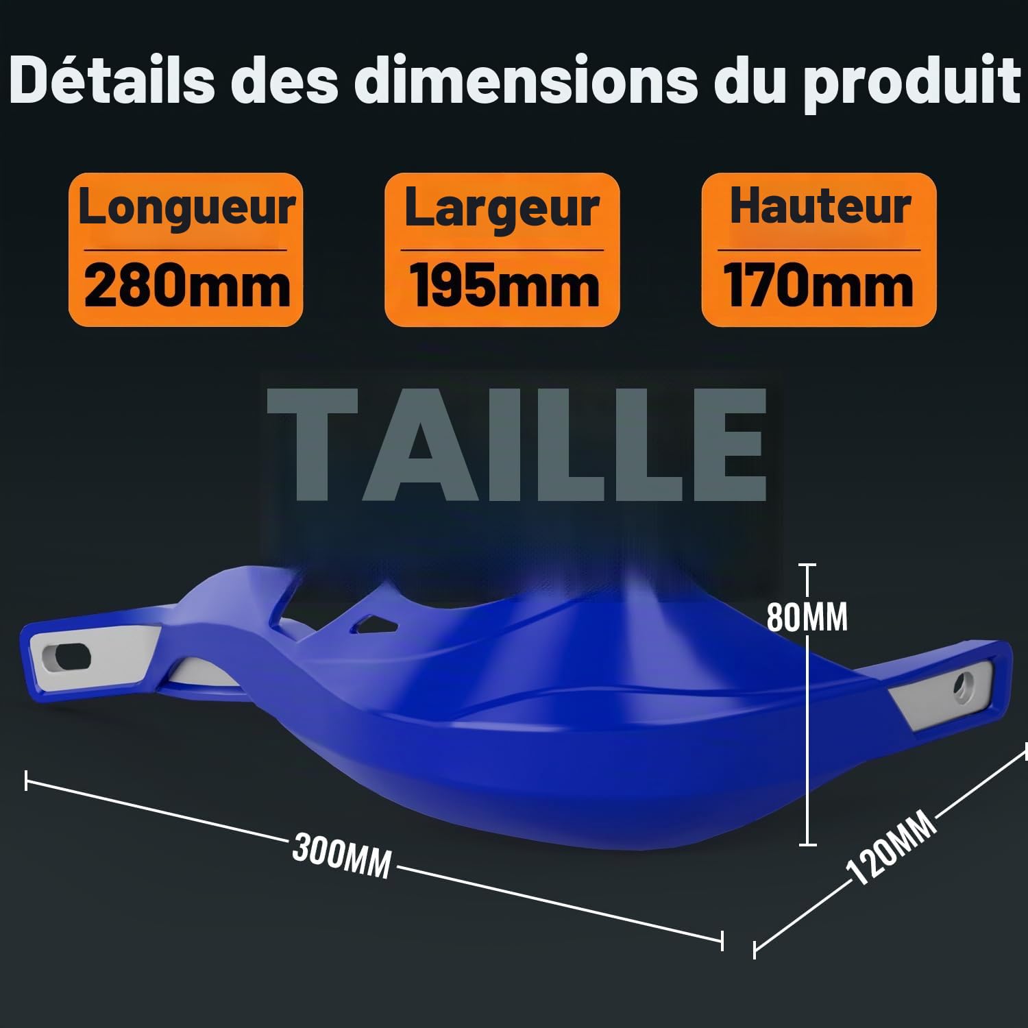 Protege Main Moto, pour Guidon Moto 22mm 28mm Surron Beta-Bleu | Protection Main Moto pour 50 CRF XR YZF XC KX 125 150 250 300 Ebike Quad Pit Bike Motocross Enduro