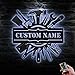Custom Tools Repair Metal Sign with LED Lights, Personalized Metal Sign, Custom Tools Repair Name Sign, Tools Repair Neon Metal Wall Décor Sign SEA17-TKGMT120.8