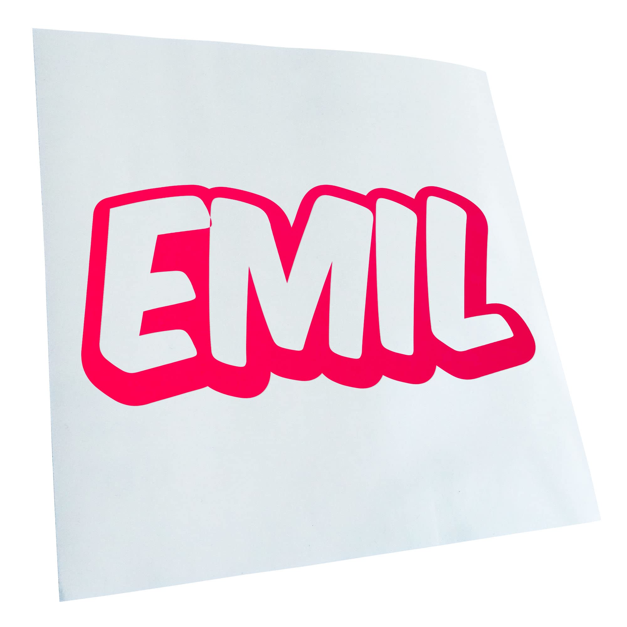 Kiwistar Emil First Name Boys Sticker 25 Colours Neon Matt