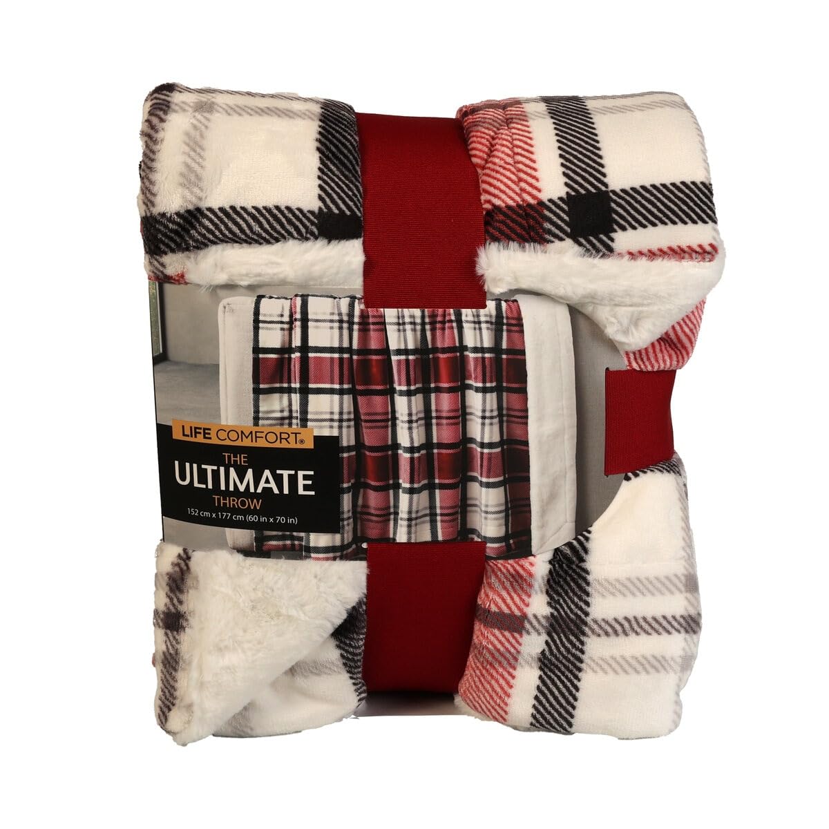 Amazon｜【Life Comfort】フェイクファー 大判 ひざ掛け ブランケット