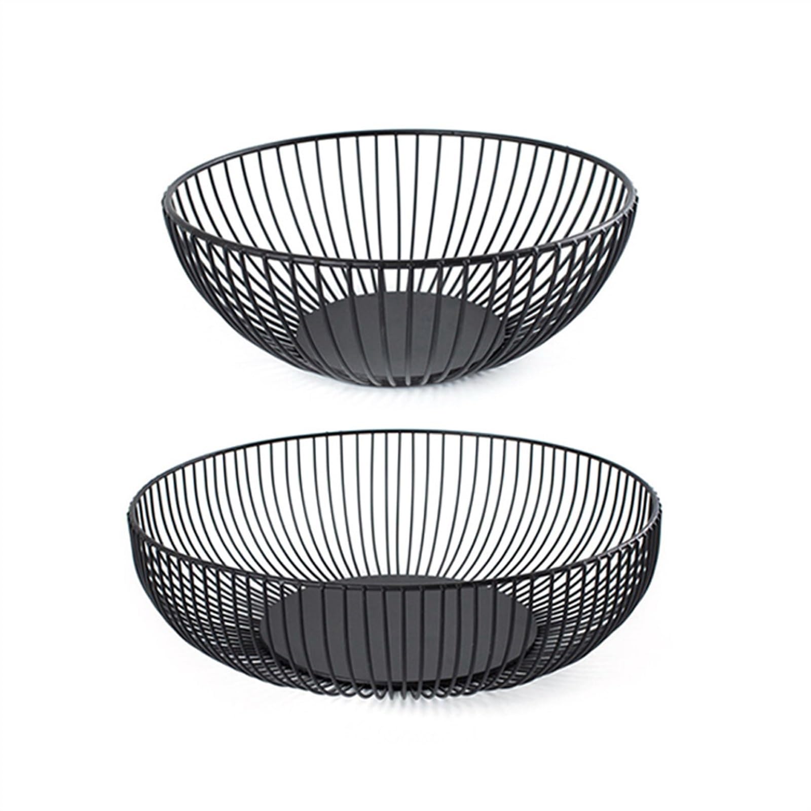 Cesta de metal para fruta con diseño de hierro nórdico y bandeja de mesa comedor