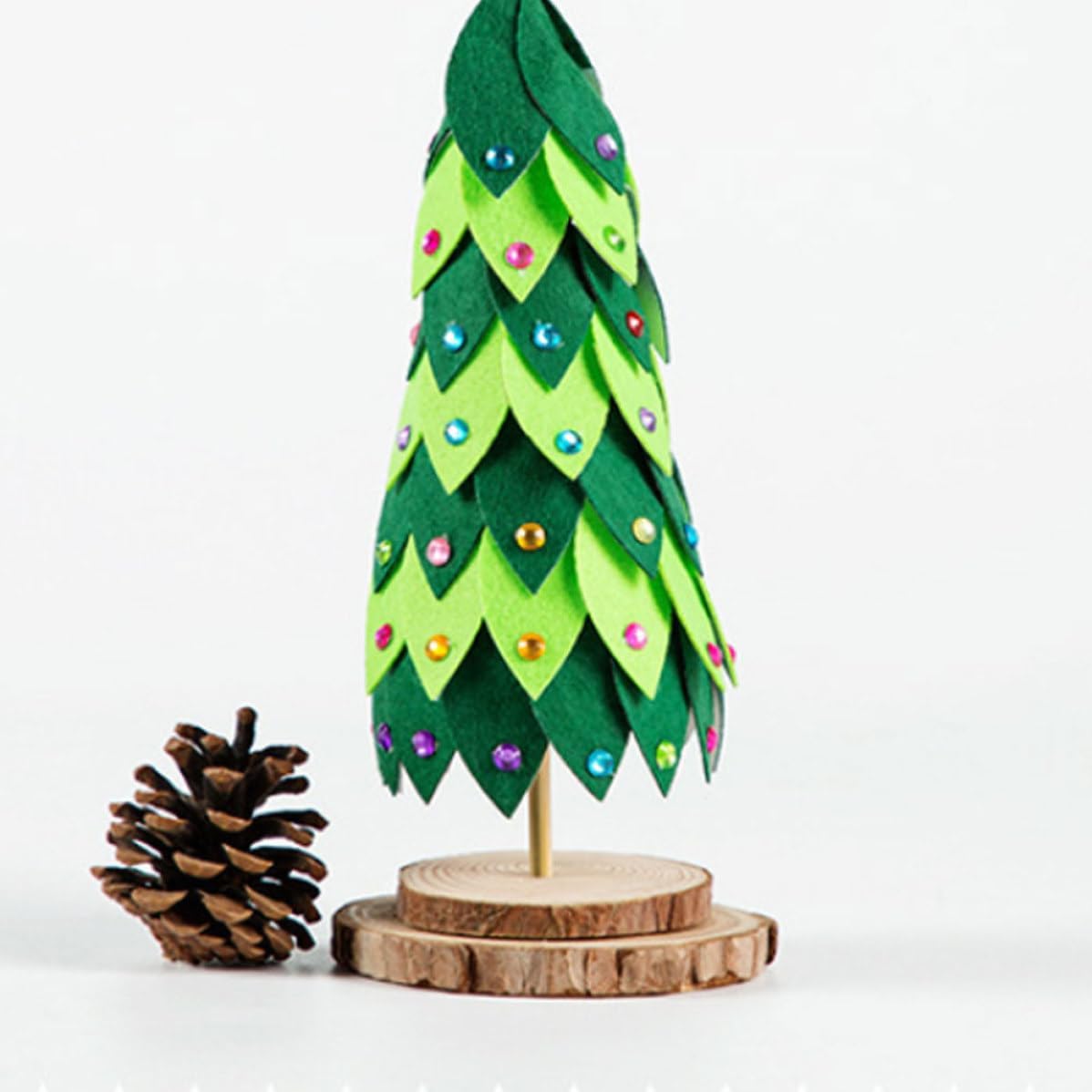 5pcs Rustic Wooden Christmas Tree Base Stand for Artificial Trees