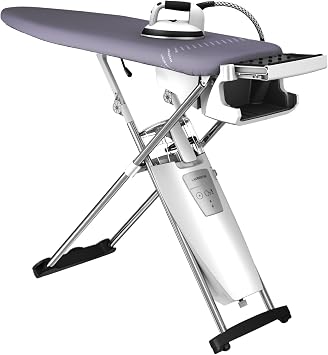 Laurastar S Pure Xtra Ironing System, Hygienic Steam Kills Bacteria, Viruses and Dust Mites, Active Board. 3D Active Soleplate, Integrated Wheels, Removable Water Tank
