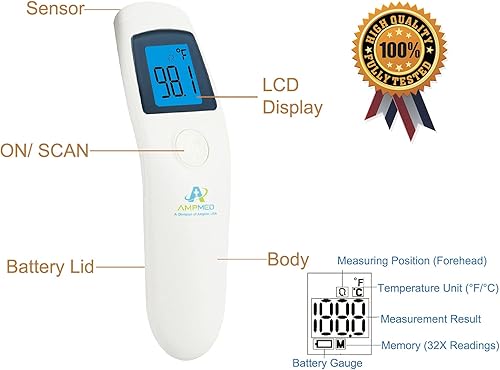 Miniatura 7 de Amplim Paquete premium para el cuidado del bebé, paquete de 3 baberos de alimentación para niños pequeñosbebés para comer termómetro digital