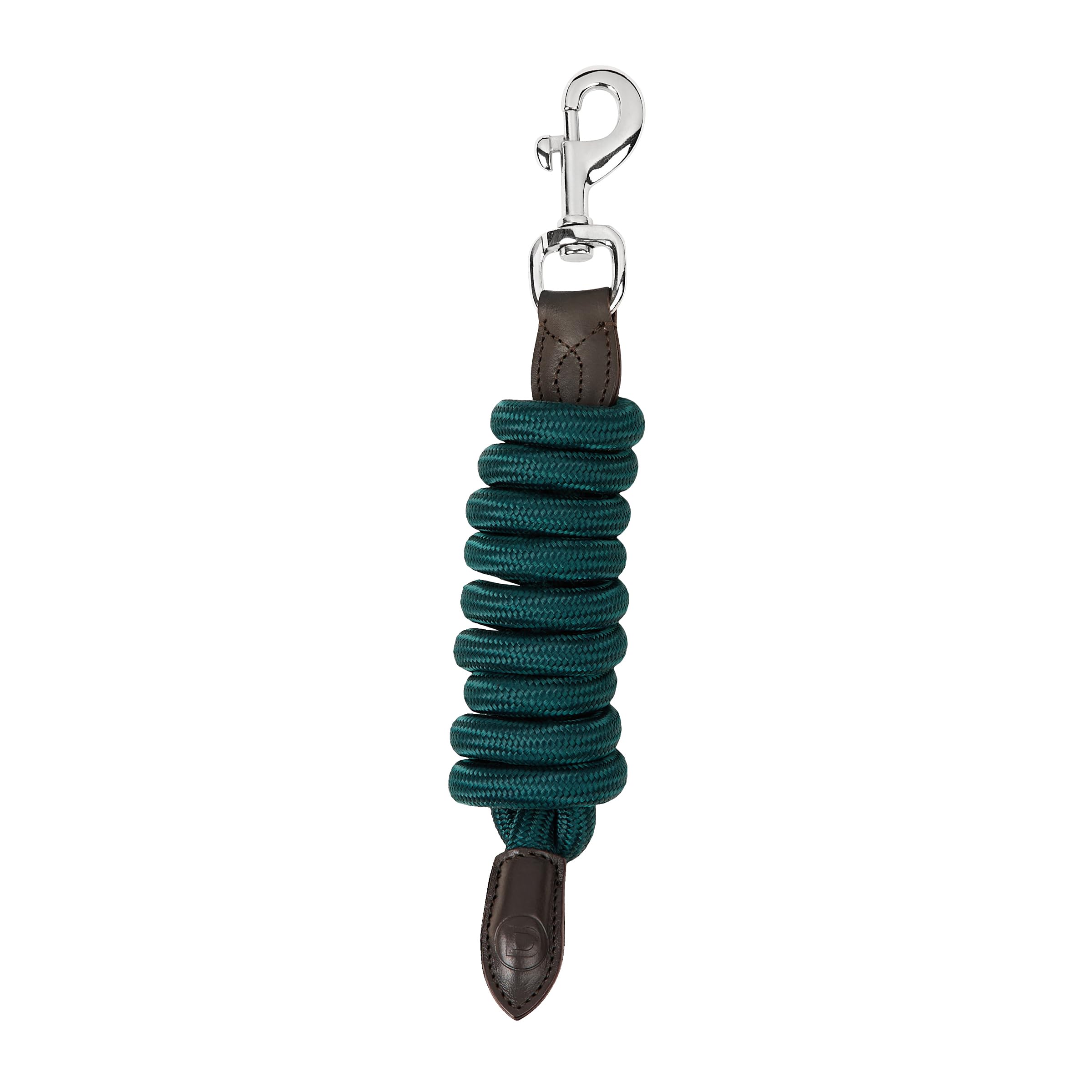 Dublin Leather Rope Lead, Hunter Green/Brown, 2m