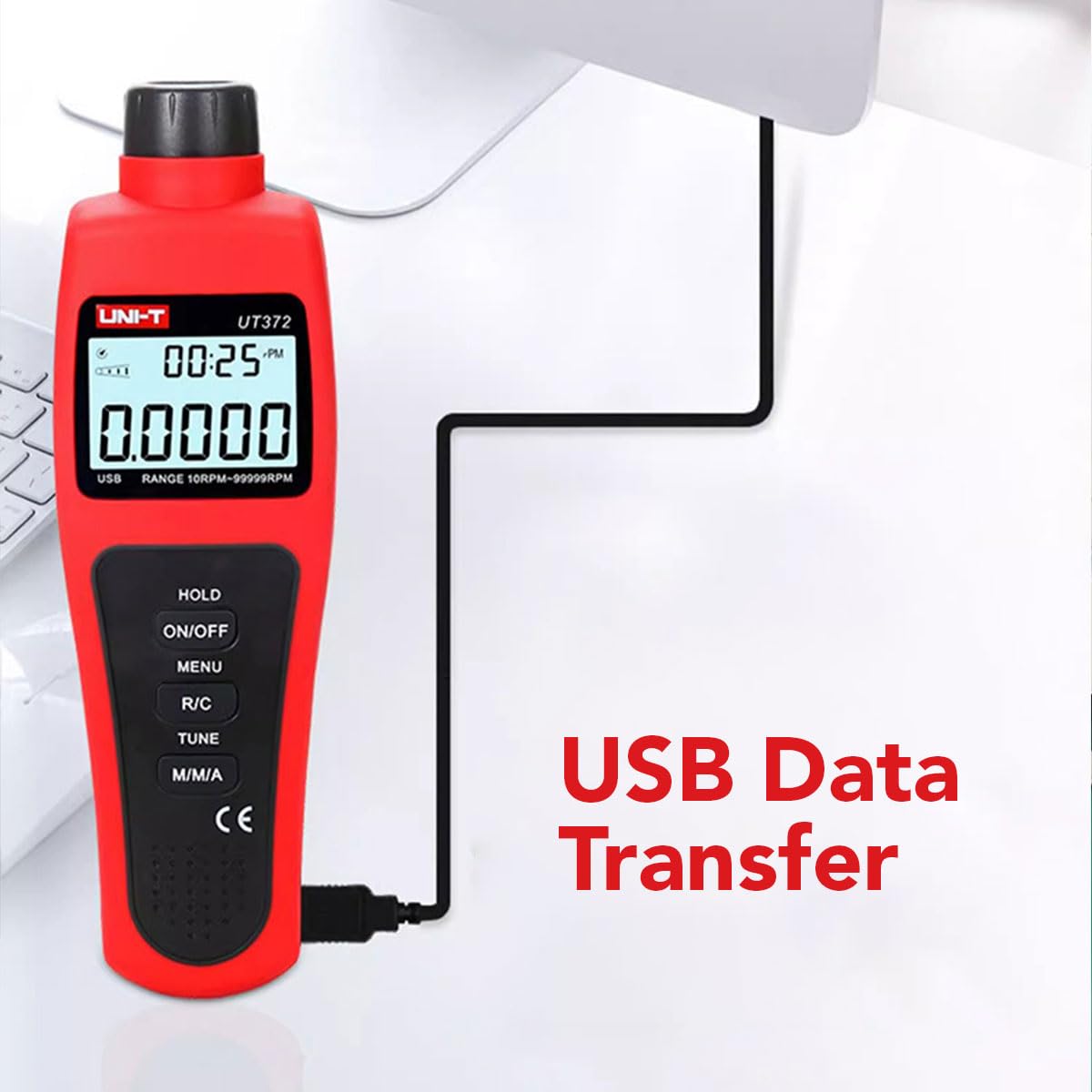 UNI-T UT370Series Digital Tachometers Non-Contact Target RPM Test Distance 5-20cm USB Interface Data Hold Auto Power Off
