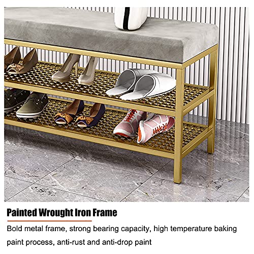 Meuble rangement chaussures petit espace banc tabouret rembourré - 3
