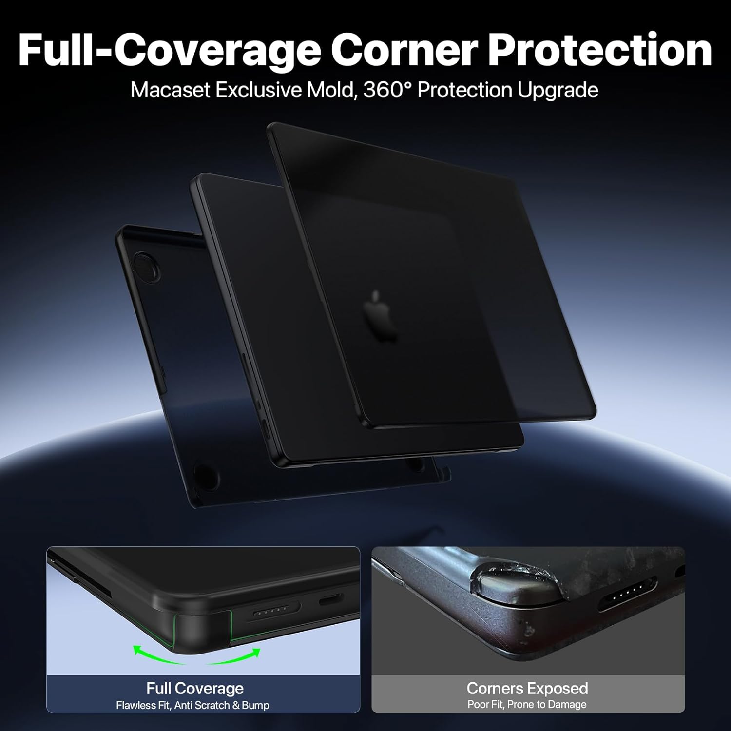 for MacBook Pro 16 inch Case 2024-2021 M4 M3 M2 M1 Pro/Max [Ultra-Thin Natural] for A3403 A3186 A2991 A2780 A2485 Protective Durable Matte Hard Shell Laptop Cover-Space Black Clear - Image 5