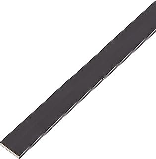 Alberts 489366 Barra plana, Aluminio, anodizado negro, 1000 x 15 x 2 mm