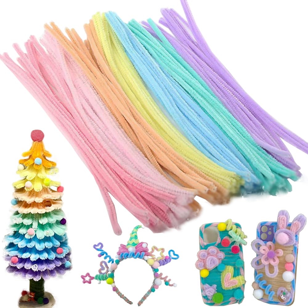 Amazon.co.jp: 手芸モール 工作モール カラーモール マカロン配色 混色  