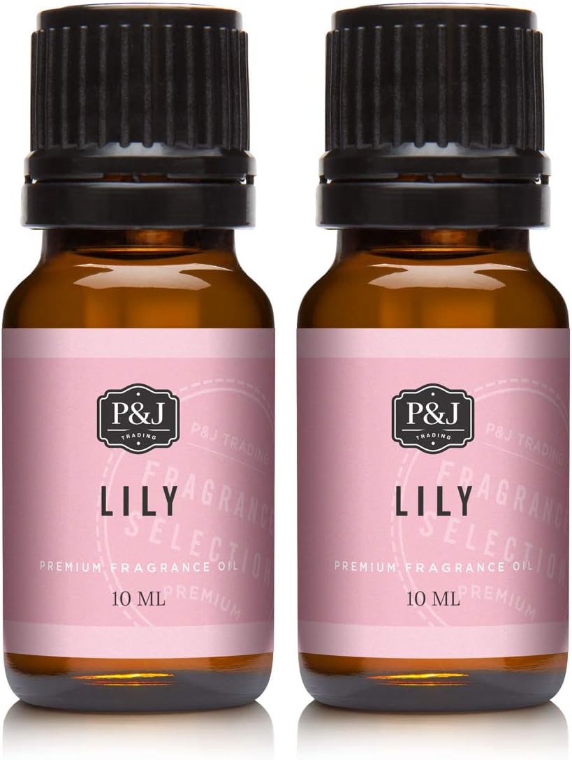 P&J Fragrance Oil | Lily Oil 10ml 2pk - Candle Scents for Candle Making, Freshie Scents, Soap Making Supplies, Diffuser Oil Scents