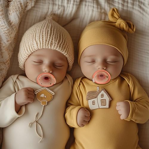 Miniatura 7 de Chupetes para bebé de 0 a 6 meses, de silicona suave para recién nacidos, con grandes orificios de aire, sin BPA, juego de 2 en forma de pulgar y