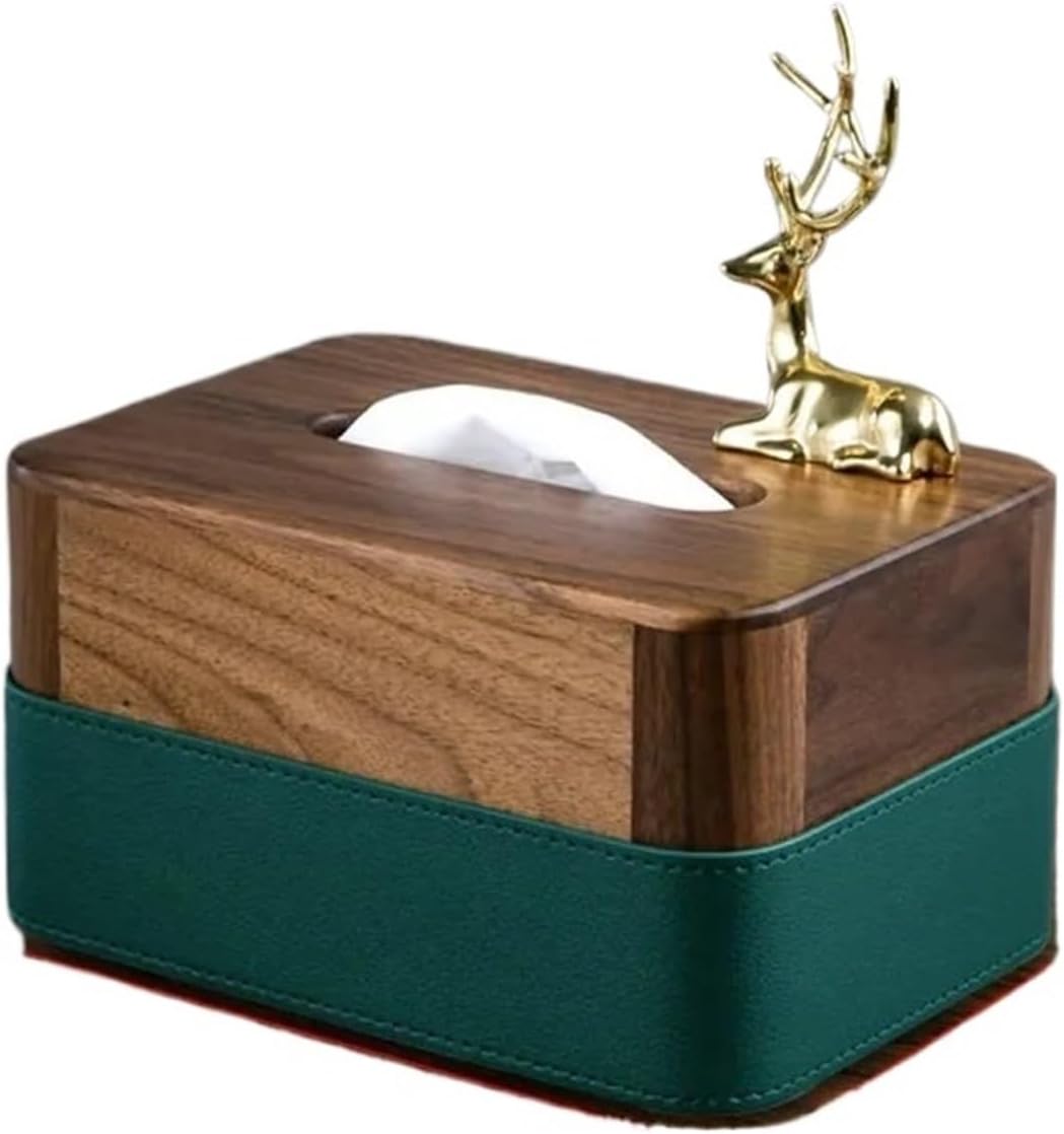 Coffee Table Desktop Removable Paper Towel Home Decor Golden Bird Tissue Boxes Deer Decorative Black Walnut Napkin Holder