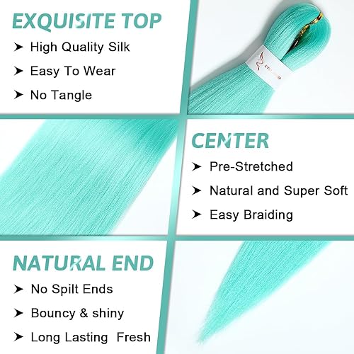 Vista 165 de Brown Braiding Hair 26 Inch Pre stretched Braiding Hair Extensions Yaki Braids Hair Hot Water Setting Synthetic Hair Colored Braiding Hair Pre 30#