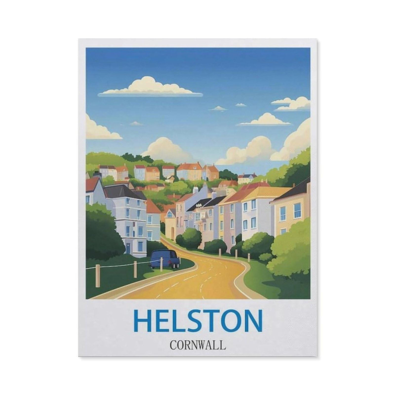 BEAYODKP 5D DIY Diamond Painting，Helston Cornwall（40x50cm）