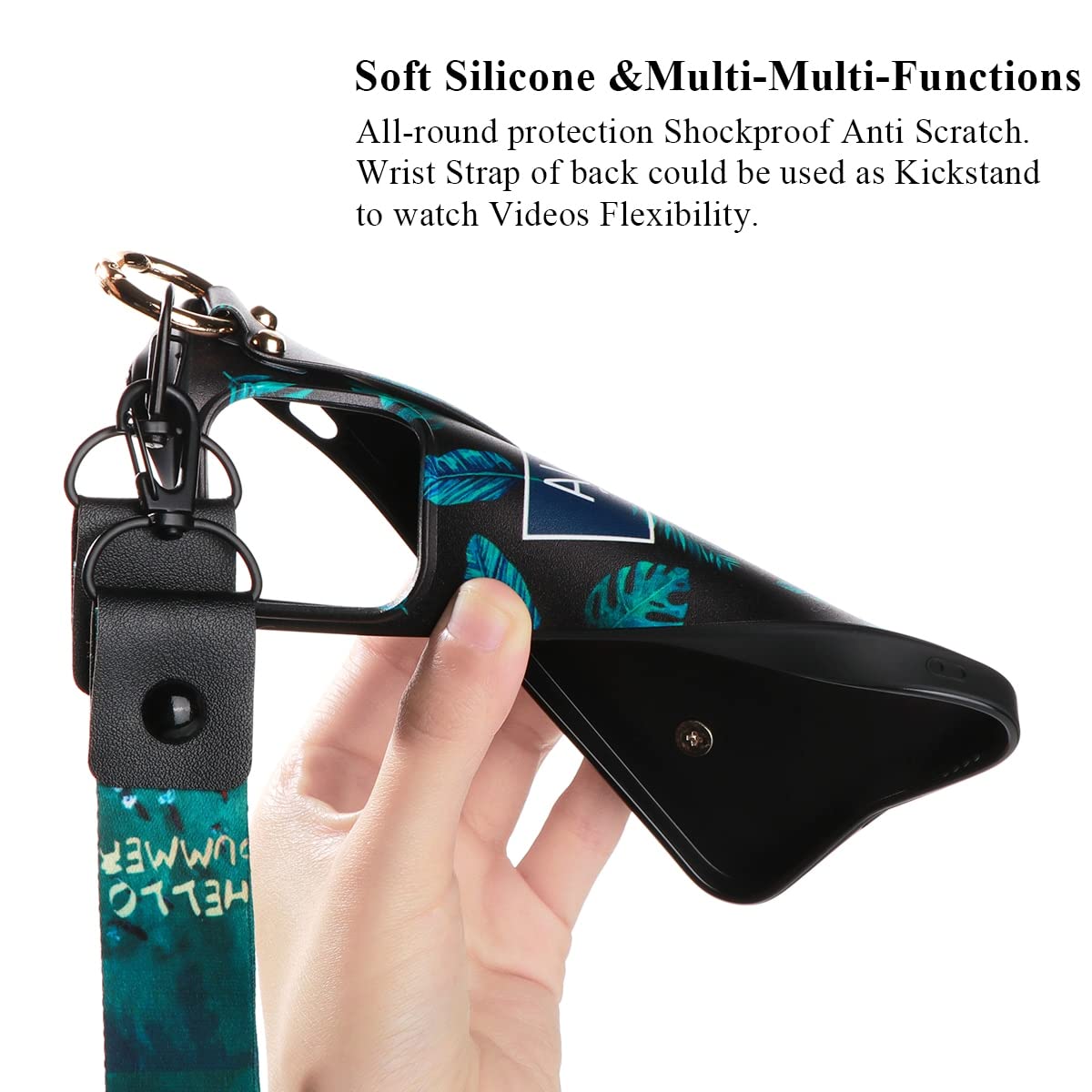 Yoedge Funda Con Cuerda Para Xiaomi Redmi Note 10 Pro/10 Pro MAX 4G 6,67", Delgada Ligera Carcasa TPU Suave Silicona Case Con Correa Colgante Ajustable Collar Correa De Cuello Cadena Cordón, Luna