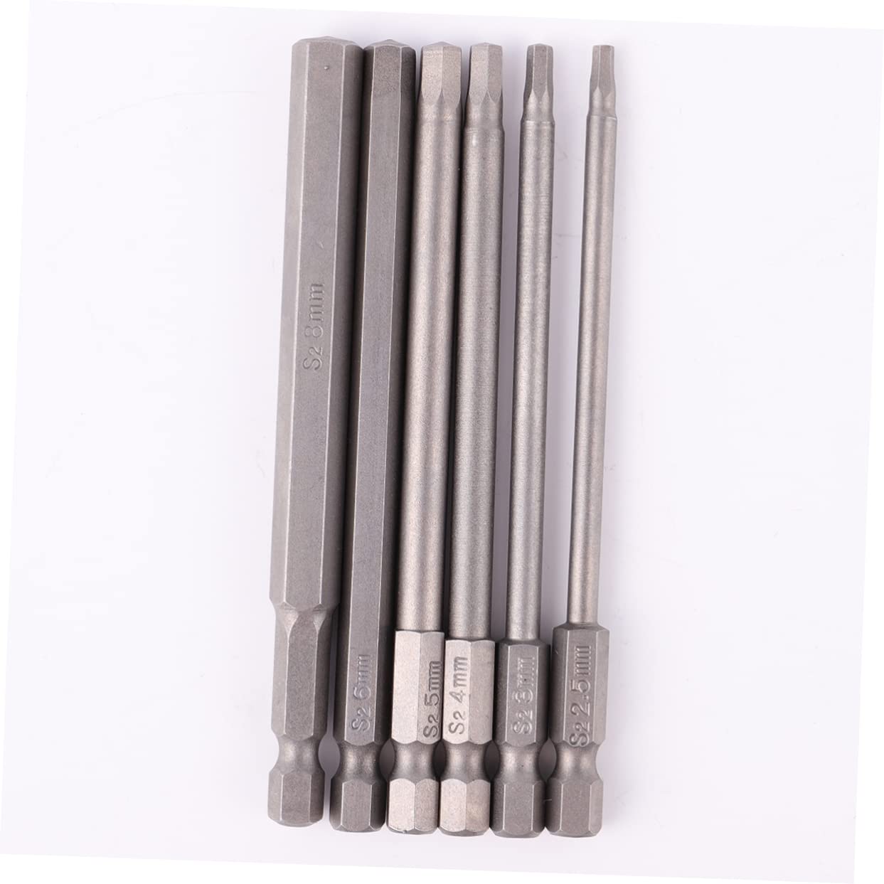 SHINEOFI 3 Set Punta Esagonale Cacciavite Spogliato Estrattore A Vite Magnetico Estrattore Di Bulloni Rotti Argento 6 Pezzi * 3