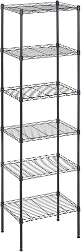 Miniatura 13 de BestOffice Estantes de almacenamiento de 5 estantes, estantería ajustable, estantes de metal, 11.8 pulgadas de profundidad x 16.7 pulgadas de ancho