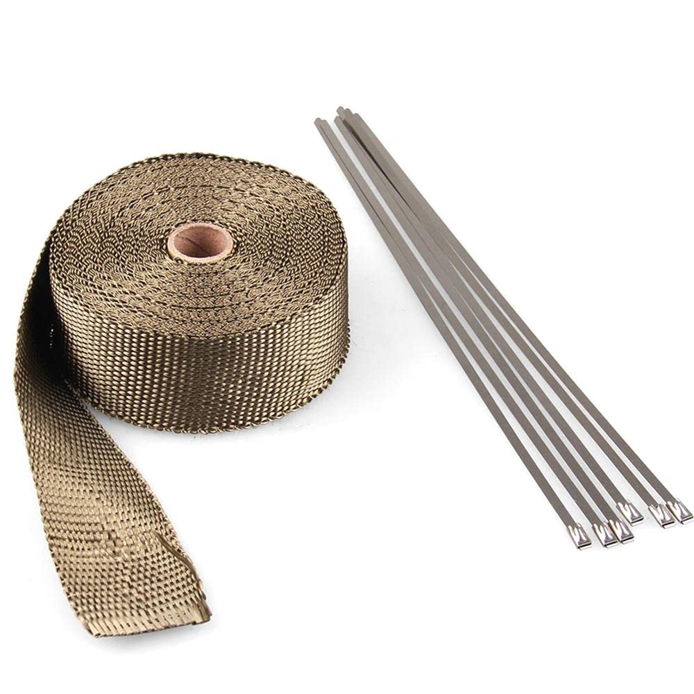 Benda Termica Per Scarico Marmitta 1.5mm*50mm*5M 10M 15M Tubo di Scarico Termico Scudo for Isolamento Riflettente Intercooler Aspirazione(10m Green)
