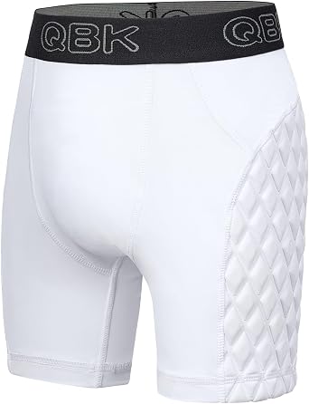 QBK 3T-9Y Toddler Sliding Shorts with Cup Boys Padded Compression Slider Shorts for Baseball & Football
