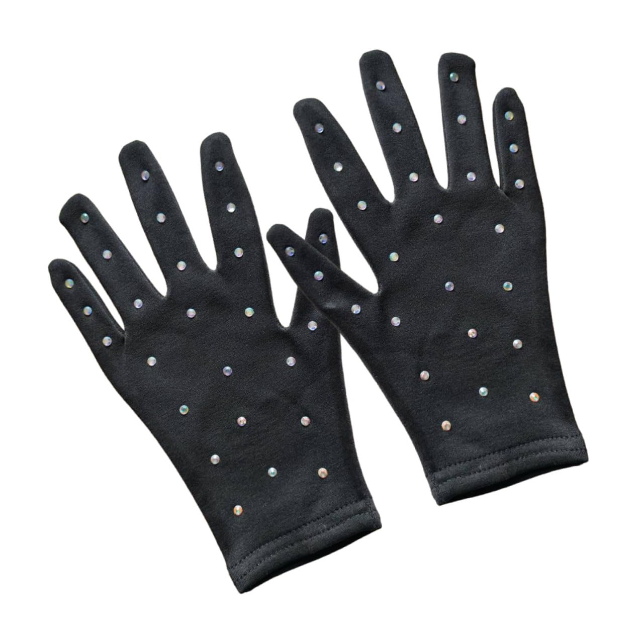 NULYLU Skate Gloves for Women Girls Figure-Skating Gloves Dance Stage Performance Decorative