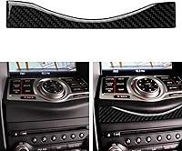 Vista 12 de NVCNX - Kit de calcomanías de fibra de carbono de fibra de carbono para consola de salpicadero de automóvil, interruptor de CA, CD, botón, marco