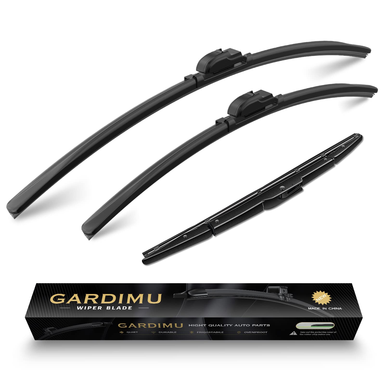 GARDIMU Replacement for Honda CR-V 2016 2015 2014 2013 2012 Windshield Wiper Blade, 26" 16" 13", 3 Pieces of Car Front and Rear Window Wiper Blade for