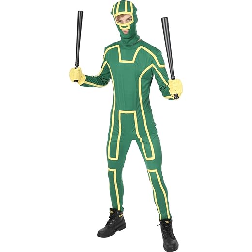 ORION COSTUMES Men's Ninja Kick Ass Superhero Green Costumes