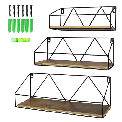 UMI Essentials Rustic Floating Shelves 3 Pack