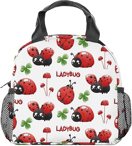 Lonchera con aislamiento para niños, con correa para el hombro, lonchera aislada para niños, color blanco, reutilizable, para la escuela