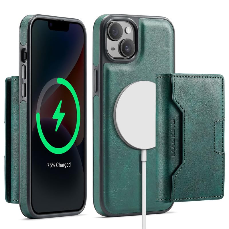 Carcasa iPhone 14 Plus antichoque con billetera RFID y tapa extraíble