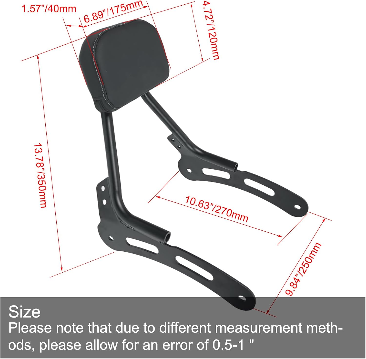 Motorcycle Sissy Bar for 2025 Indian Scout backrest Super Scout Passenger Rear Backrest with pad for Sport Scout Bobber 101 Scout Sixty