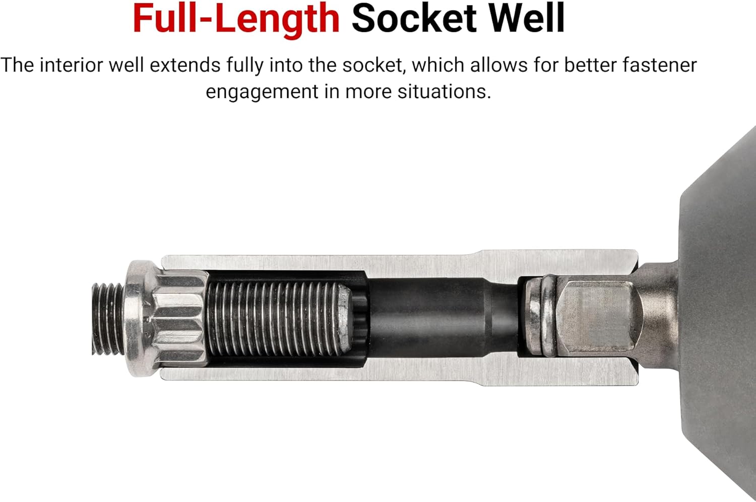 TEKTON 1/2 Inch Drive x 1-15/16 Inch Deep 6-Point Impact Socket | SID23049