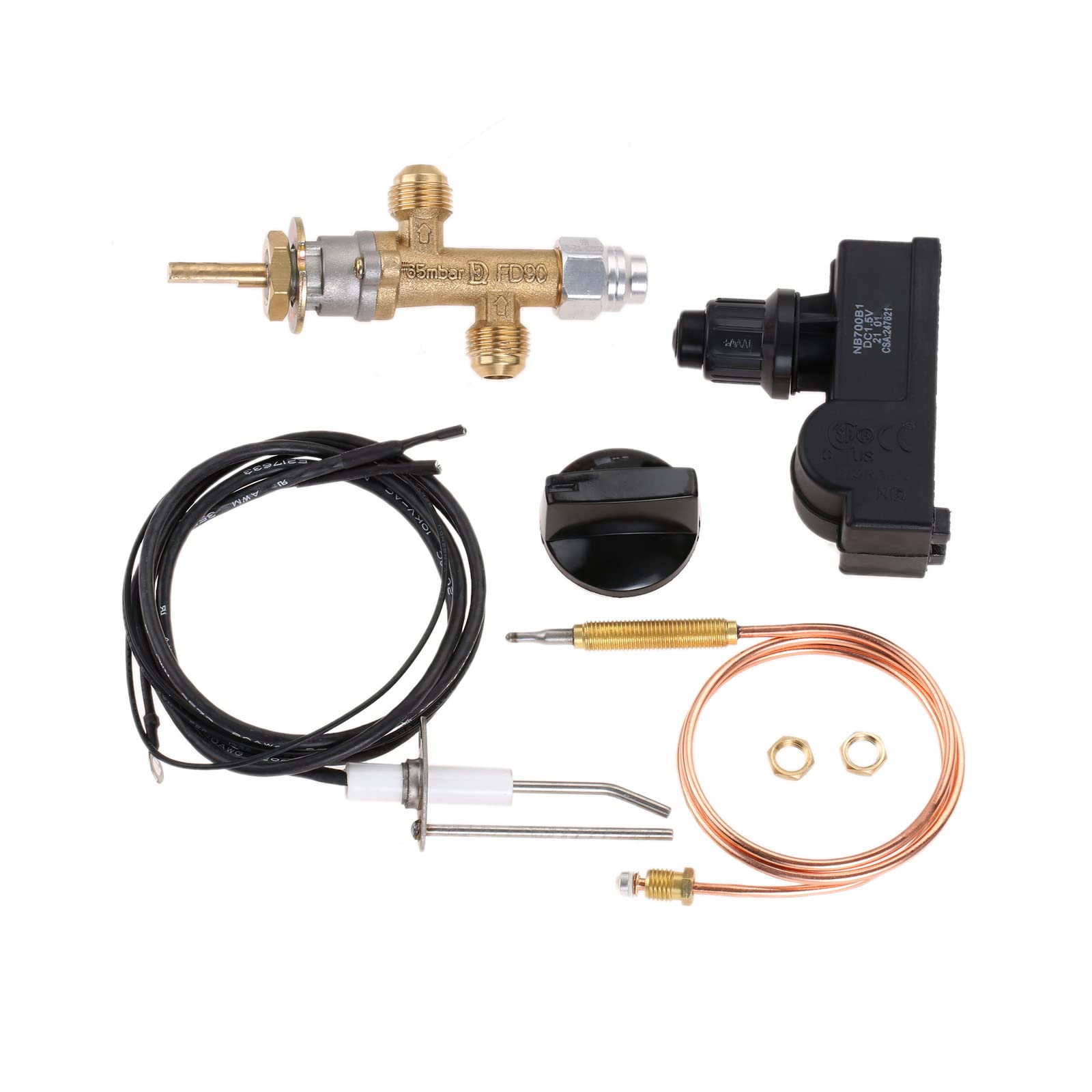 Lot de 7 valves de contrôle de sécurité en cas de panne de flamme pour cheminée à gaz propane basse pression GPL et chauffage de gril – Sécurité et performance améliorées