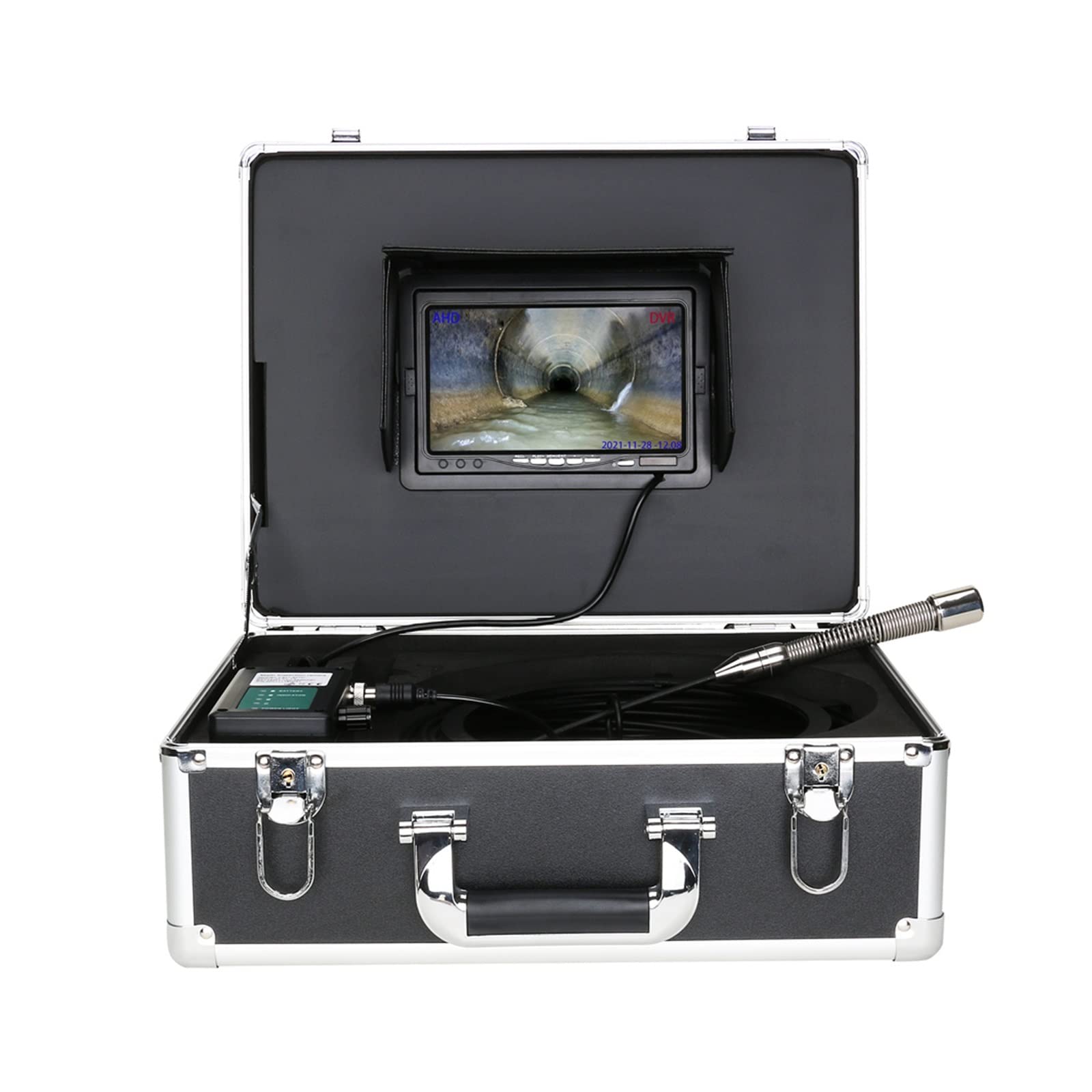 Cámara de video de inspección de tubería de alcantarillado DVR AHD 1080P Monitor de 7 pulgadas , IP68 Cámara de alcantarillado con bucle de desagüe de localización Sistema de endoscopio industrial