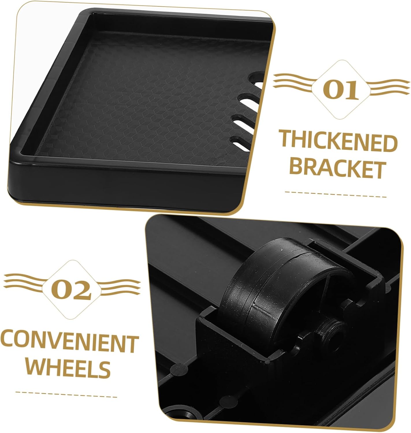Computer Tower Holder with Locking Casters Movable CPU Stand for Under Desk Heavy-Duty Tower Riser Height Desktop Holder for Clean Ventilation and Easy Movement