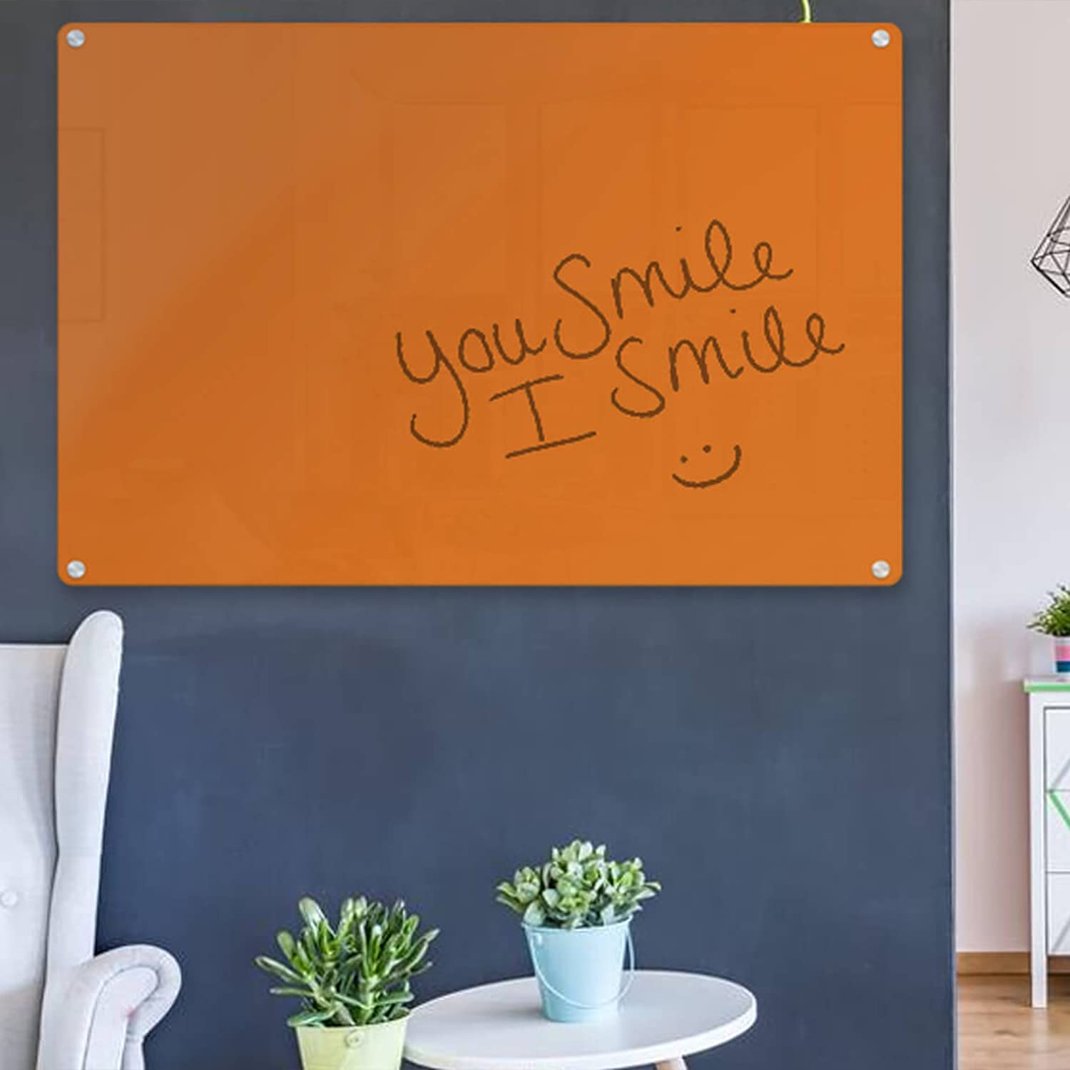 Glass Dry Erase Board, Green Surface Frameless Magnetic Glass Board 16" x 16" for in Office, Home, School with Marker, Marker Tray, Eraser by Fab Glass & Mirror