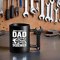 Vista 7 de Regalos novedosos para el Día del Padre, de parte de hija, hijo, esposa, niños, divertida taza de café con mango de llave inglesa para papá, regalos