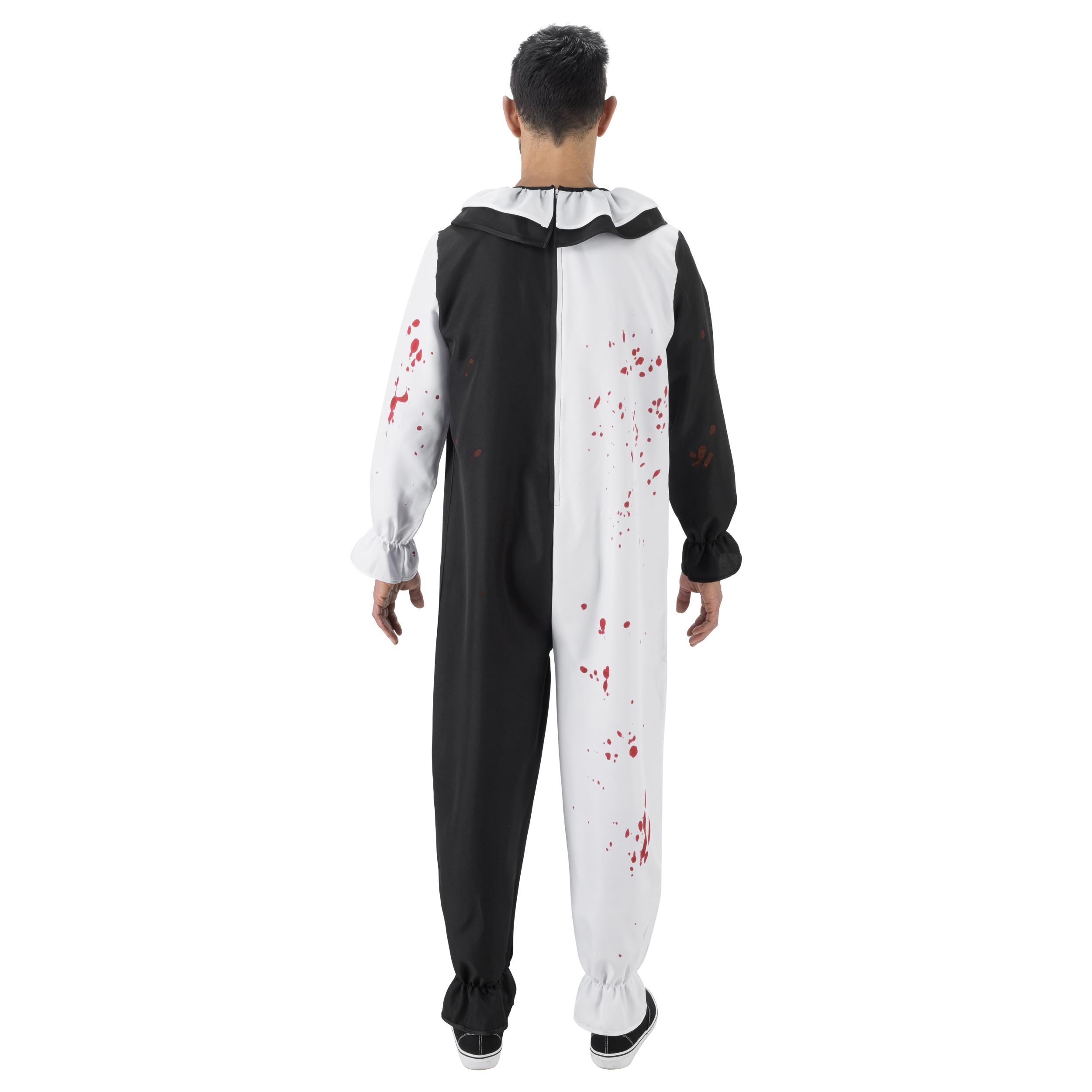 Chaks - kombinezon klauna Art, kombinezon klauna, kostium horrorowy | Oficjalny strój Terrifier, czarno-biały, kombinezon klauna, strój cosplayowy na Halloween i karnawał