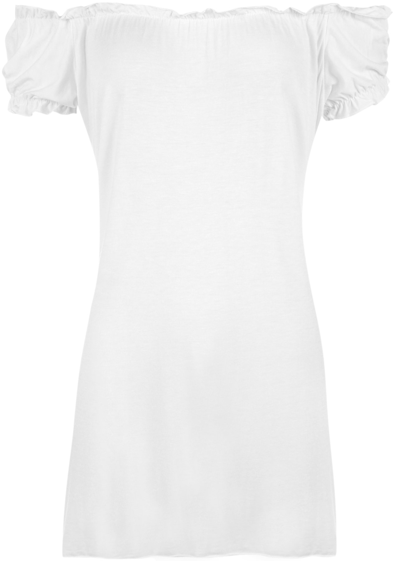 Wearall Women's White Off Shoulder Gypsy Boho Top Plus Size 26/28