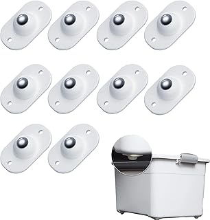 16 Pcs Self Mini Castors, Self Adhesive Castor Wheels Mini Swivel Casters Wheels Stick On Castors Pulley Rollers for Cricut Bins Storage Boxes Small Furniture Trash Can Box etc