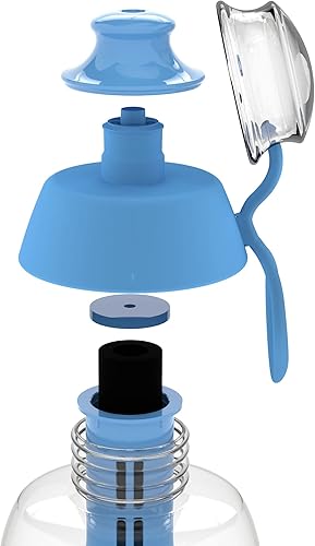 Miniatura 2 de Dafi Botella de agua deportiva con filtro rosa  17 onzas  botella de agua personal reutilizable, reemplazo de filtro de mochilero, purificador de