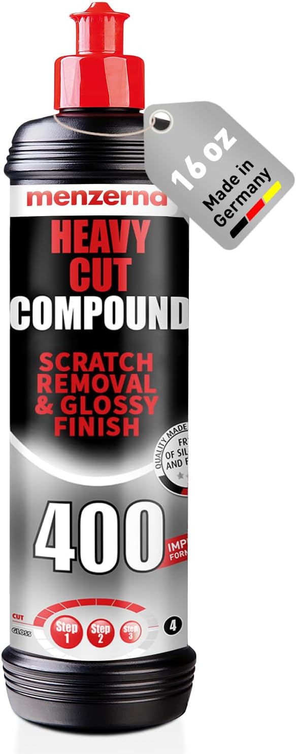 Heavy Cut Compound 400" Car Polish I Heavy Cut, Medium Cut & Finish I Buffing & Polishing Compound for Scratch Repair I for Scratches, Swirls & Holograms I Silicone Free I 16oz