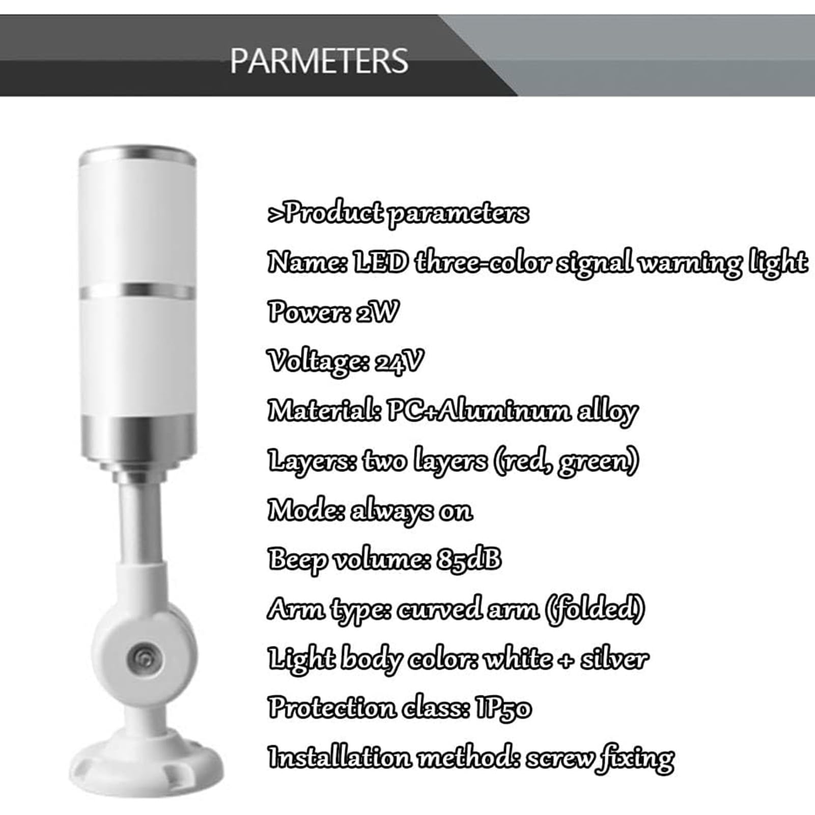 Lampa Kontrolna Ze Stopu Aluminium Z Brzęczykiem, Składane Czerwone/zielone światła Ostrzegawcze LED Przemysłowe Lampy Wieżowe LED, Do Urządzeń Przemysłowych