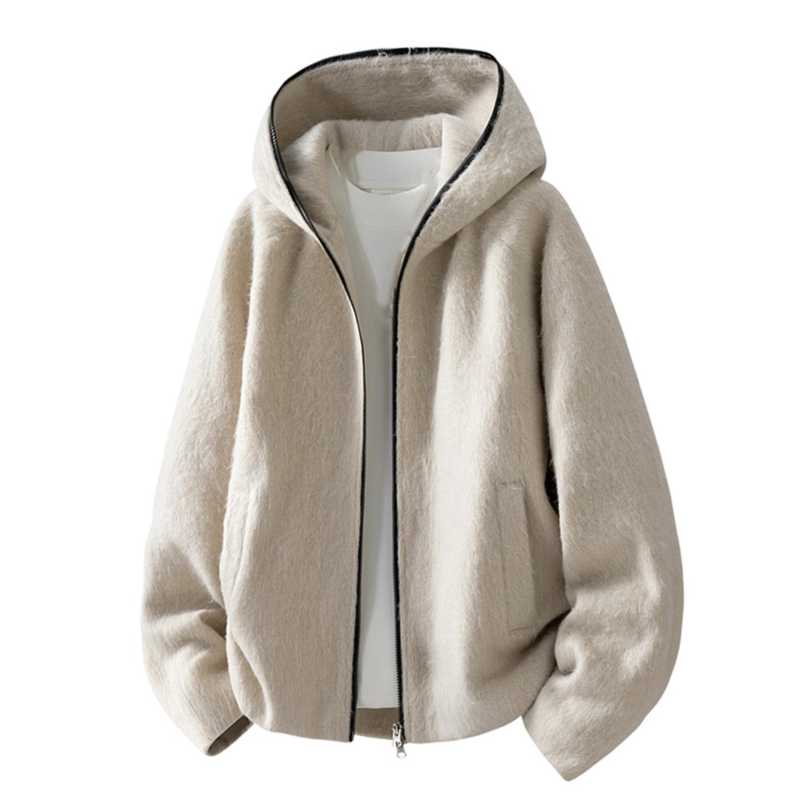 Sudadera con Capucha Hombre Hoodie Chaqueta Informal Ligera con Cremallera Sudadera Capucha Bolsillos Uso Diario Abrigo cómoda para Hombre