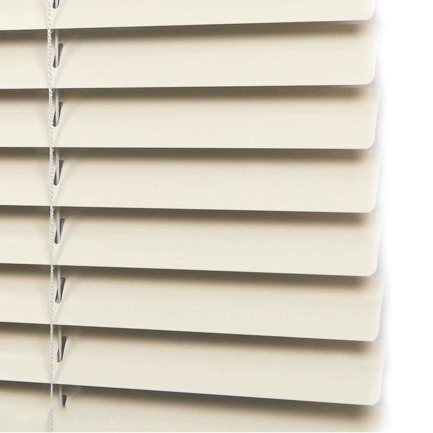 Persianas venecianas para dormitorios y oficinas, cortinas horizontales beige fáciles de limpiar