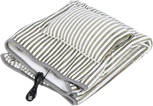 Miniatura 6 de AUNMAS Manta eléctrica multifuncional, USB 5 V 2 A, manta térmica eléctrica cálida manta portátil para automóvil, hogar, oficina, uso de mascotas